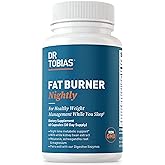 Dr. Tobias Fat Burner Nightly, Night Time Metabolic Support with White Kidney Bean Extract, Ashwagandha Root, Green Coffee Bean Extract & Melatonin, Non-GMO, 60 Capsules (30 Day Supply)