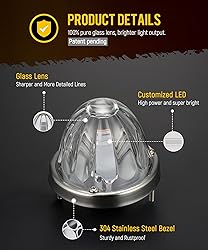 Partsam 2Pcs Glass Watermelon Lights [Patent