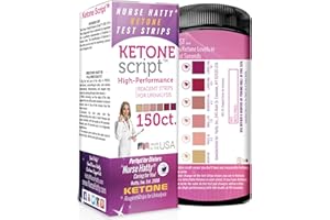 Nurse Hatty - Ketogenic Keto Strips – Fresh – USA-Made – High-Performance – Now Lasts 6 Months - 2-Year Shelf Life (150ct. Long Ketone Test Strips)