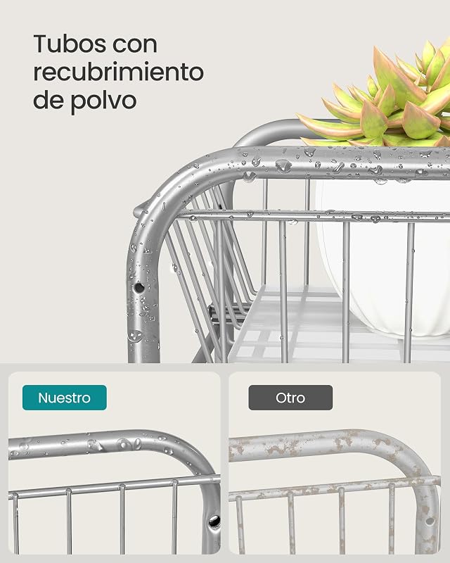 Organizador de Cocina, 2 Niveles Extraíbles para Armario