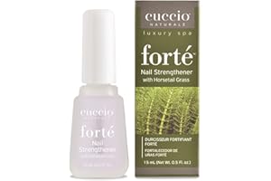 Cuccio Naturale Forte Nail Strengthener Treatment - With Horsetail Grass - Protects Against Cracking, Splitting And Breakage - Nutrient Rich Formula Makes Finger And Toenails More Pliable - 0.5 Oz
