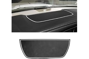 Auovo Dashboard Mat Cover for Ram 1500 2500 3500 Accessories Interior 2011-2018 Pickup Car Dash Pad Trim Rubber Soft Tray(1 PCS) (White Trim)
