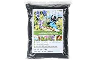 OGORI 25' x 100' Bird Netting Heavy Duty Nylon 3/4" Mesh Garden Netting Protect Fruit Trees, Plants and Vegetables