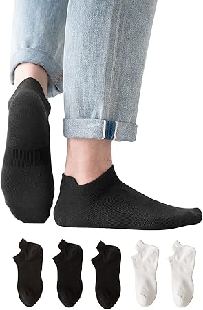 Amazon メンズ ソックス 5足セット メッシュ編み 綿 くるぶし 靴下 ズレない フットカバー 通気性抜群 蒸れない ショートタイプ 男性用 スニーカーソックス 春夏 無地 Driono スポーツ アウトドア