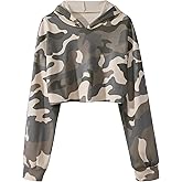 Remidoo Women's Casual Sun and Moon Print Hoodie Long Sleeve Crop Top Sweatshirt