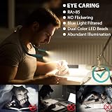 Luxjet 3 Color Neck Reading Light USB Rechargeable for Knitting Crochet Dark view 9