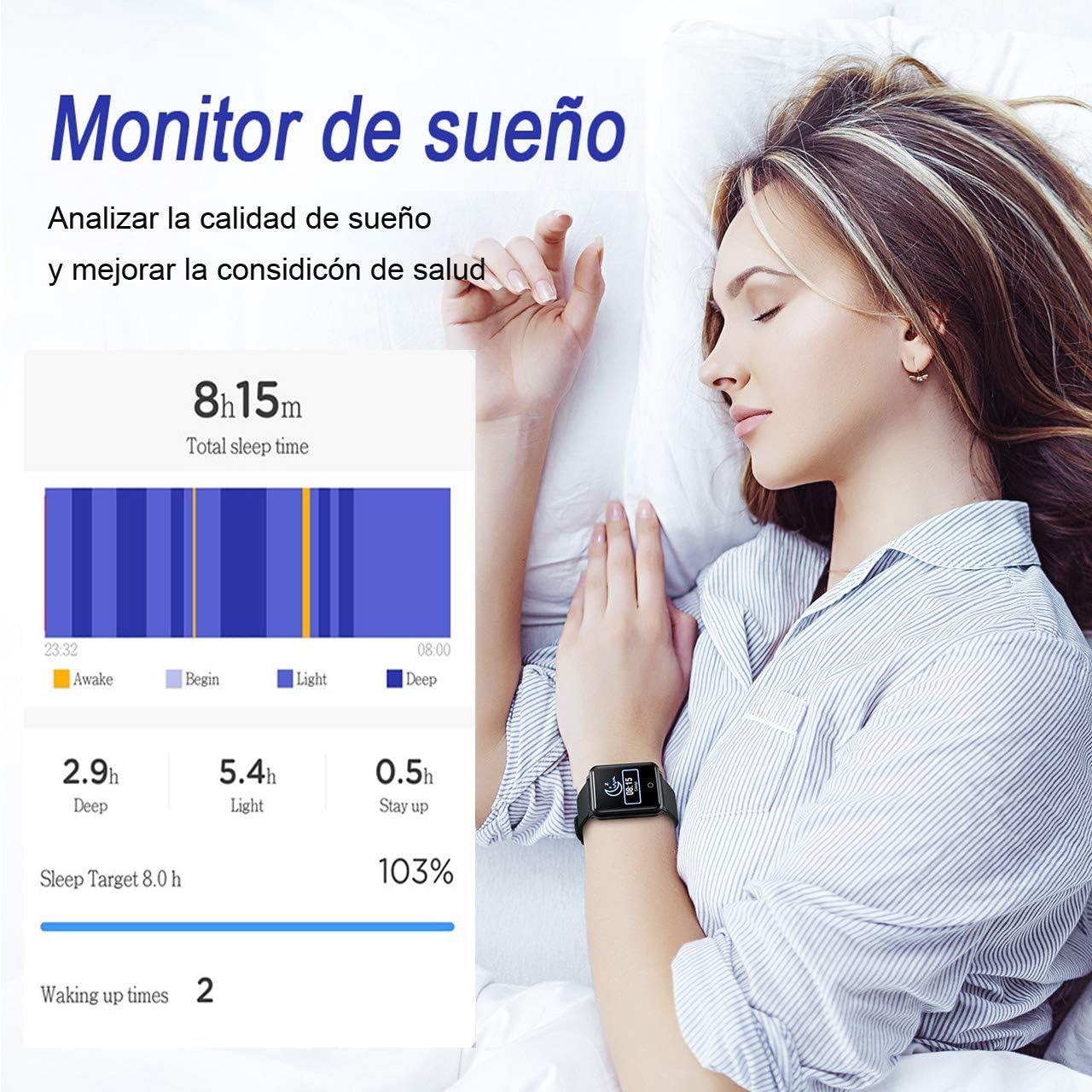 Seneo Reloj Inteligente Hombre, IP68 Smartwatch con Pulsera ...