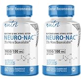 Nutri Neuro NAC N-Acetyl Cysteine Ethyl Ester - NACET - 1050/100mg | GlyNAC Supplement - 20x More Bioavailable Than NAC - Boost Glutathione 20x-30x More - Pack of 2