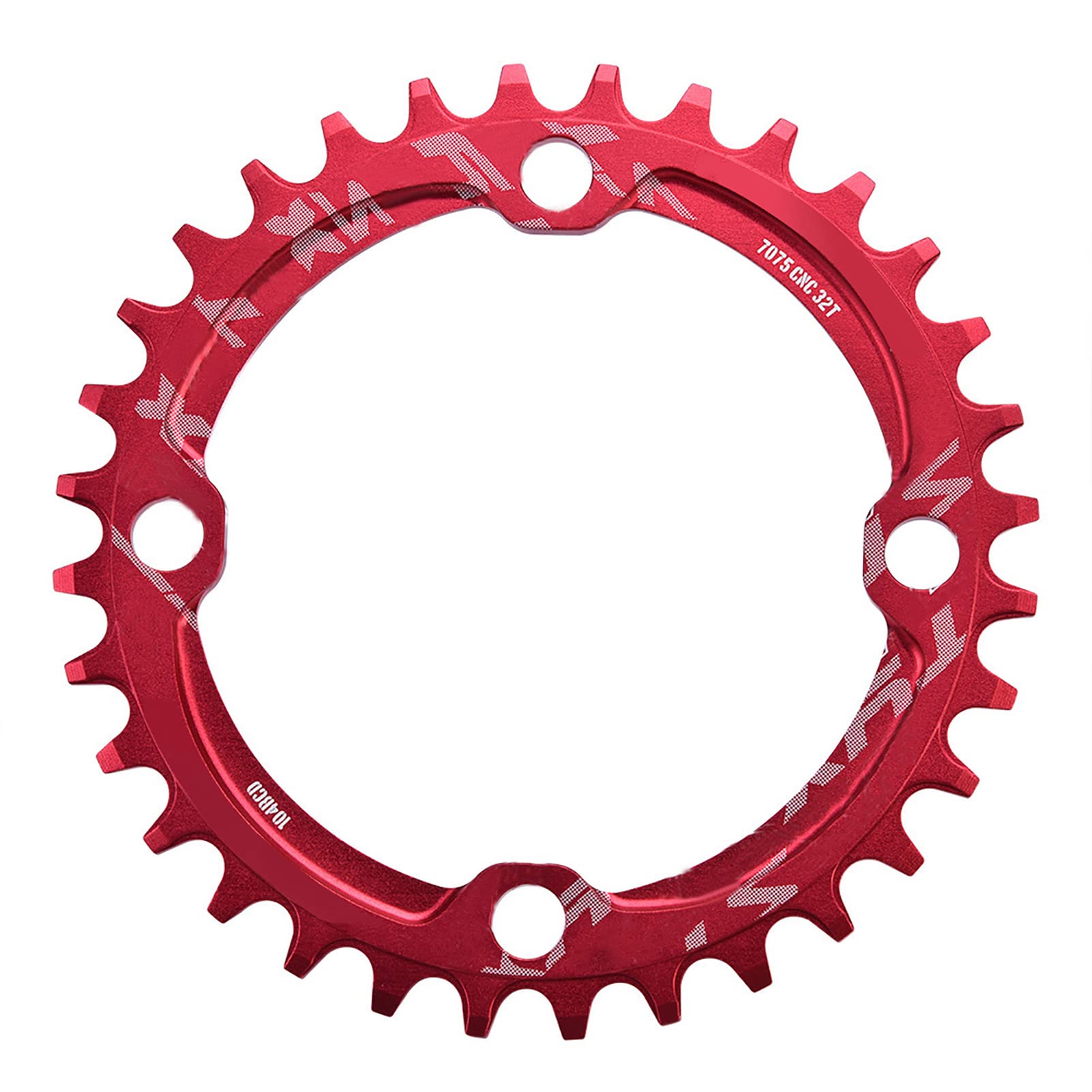 Alomejor Bike Chain Ring Single Chainring 32T 34T 36T 38T 104 BCD Bike Narrow Wide Chainrings for Bicycle Road Bike Mountain Bike BMX Fixie Track Fixed(32T-Red)