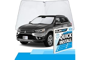 CLIM ART Windshield Sun Shade for Mitsubishi Outlander Sport 2011-2024 - Custom-Fit Foldable Car Sun Shade - Car Sunshade - Vehicle Sun Protector - Front Auto Windshield Cover, Car Windshield - WS5013