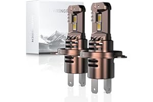 WAIXINGREN H4 LED Headlight Bulb high/Low, 800% 36000LM 120W Super Brightness, 6500K White HB2 9003 Led Headlight Bulb, 3 Min