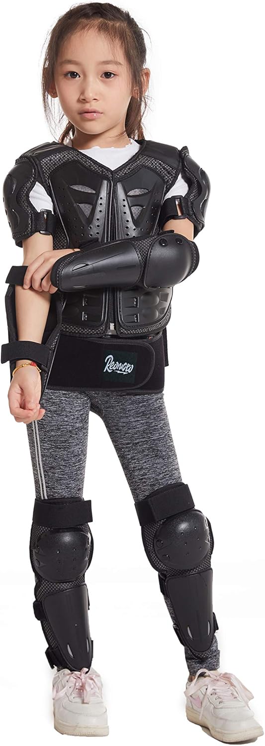 Reomoto Kids Dirt Bike Full Body Protector Youth,Motorcycle Riding Jacket Knee Elbow Protectors Chest Back Spine Guard for Snowboarding Off-Road Cycling Skiing Motorbike Motocross: Clothing