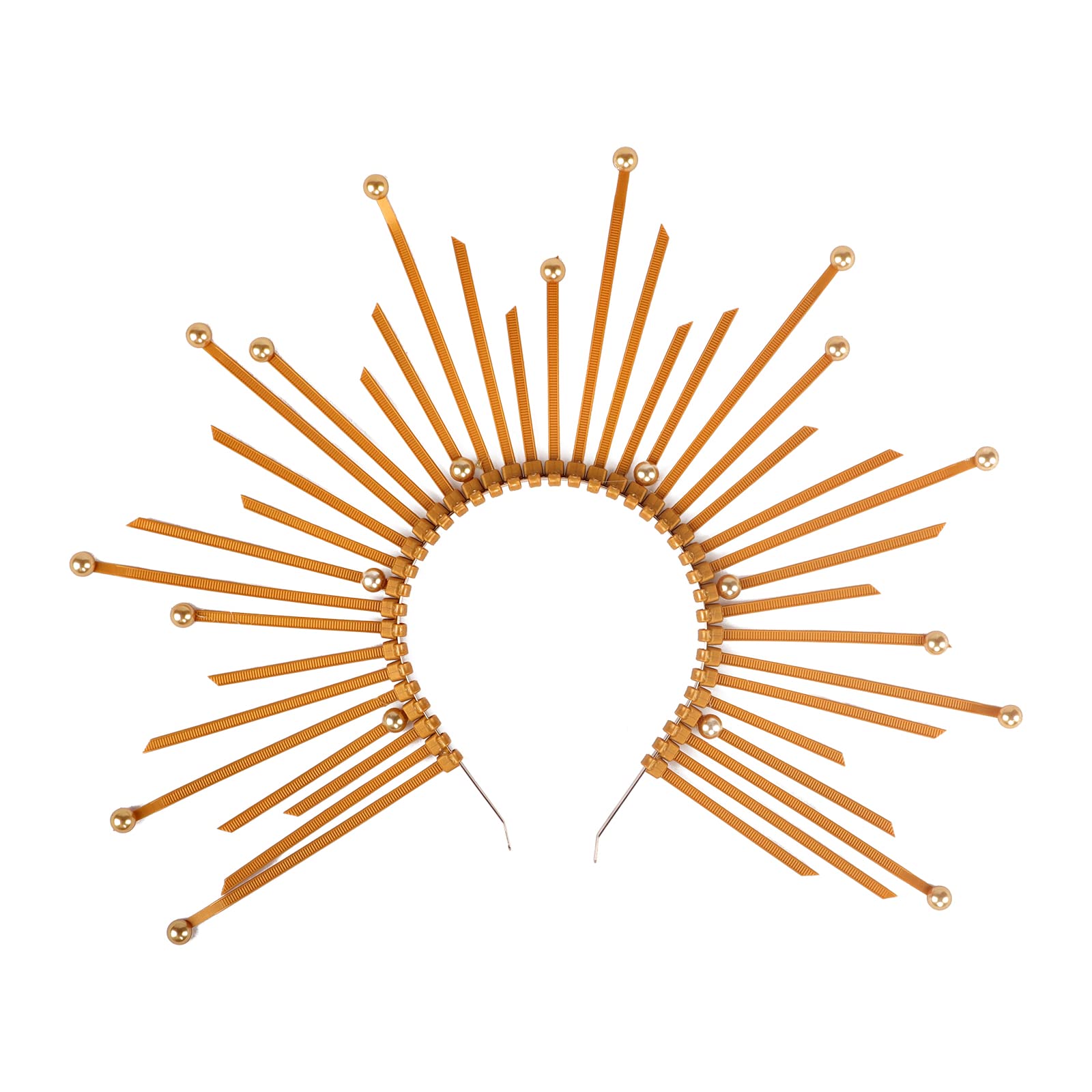YJZQ Women's Halloween Halo Crown Headwear With Balls Golden Headband Goddness Headress for Carnival Show Role Play Masquerade Parties Headpiece Accessories