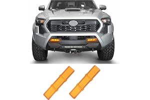 Sinminou Fog Light Acrylic Lens Compatible with 2024-2026 Toyota Tacoma 4TH Gen Accessories, Clip in Front Fog Lamp Amber Tra