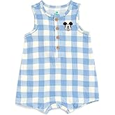 Disney Baby Sleeveless Gauze Romper Newborn to Infant Sizes (Newborn - 24 Months)