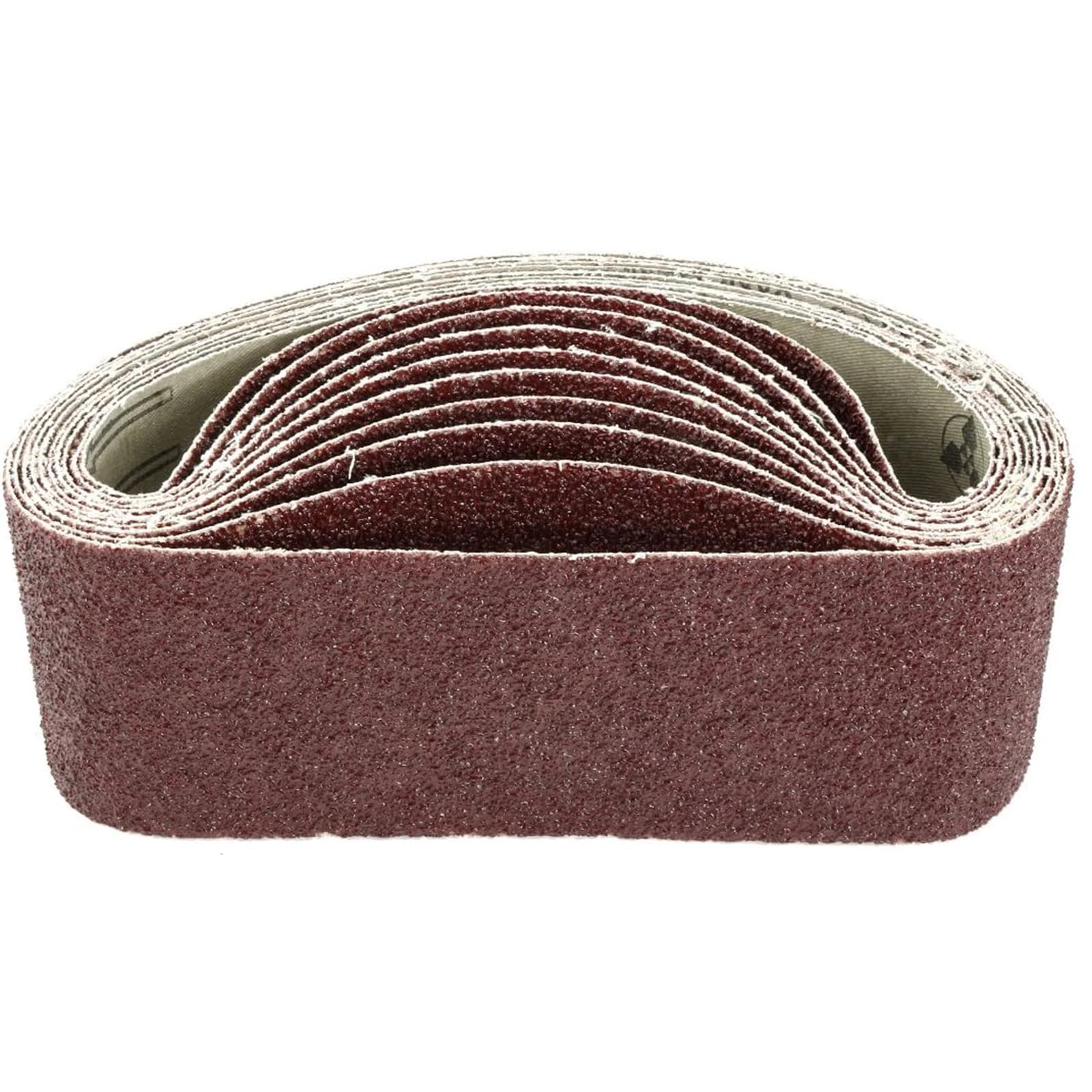 TA-VIGOR 10Pcs 75mm x 533mm Sanding Belt 36 Grit, 3 Inch x 21 Inch Aluminum Oxide Sandpaper Belts for Portable Strip Sander Wood Finishing Metal Drywall Polishing Sharpening Abrasive Paper