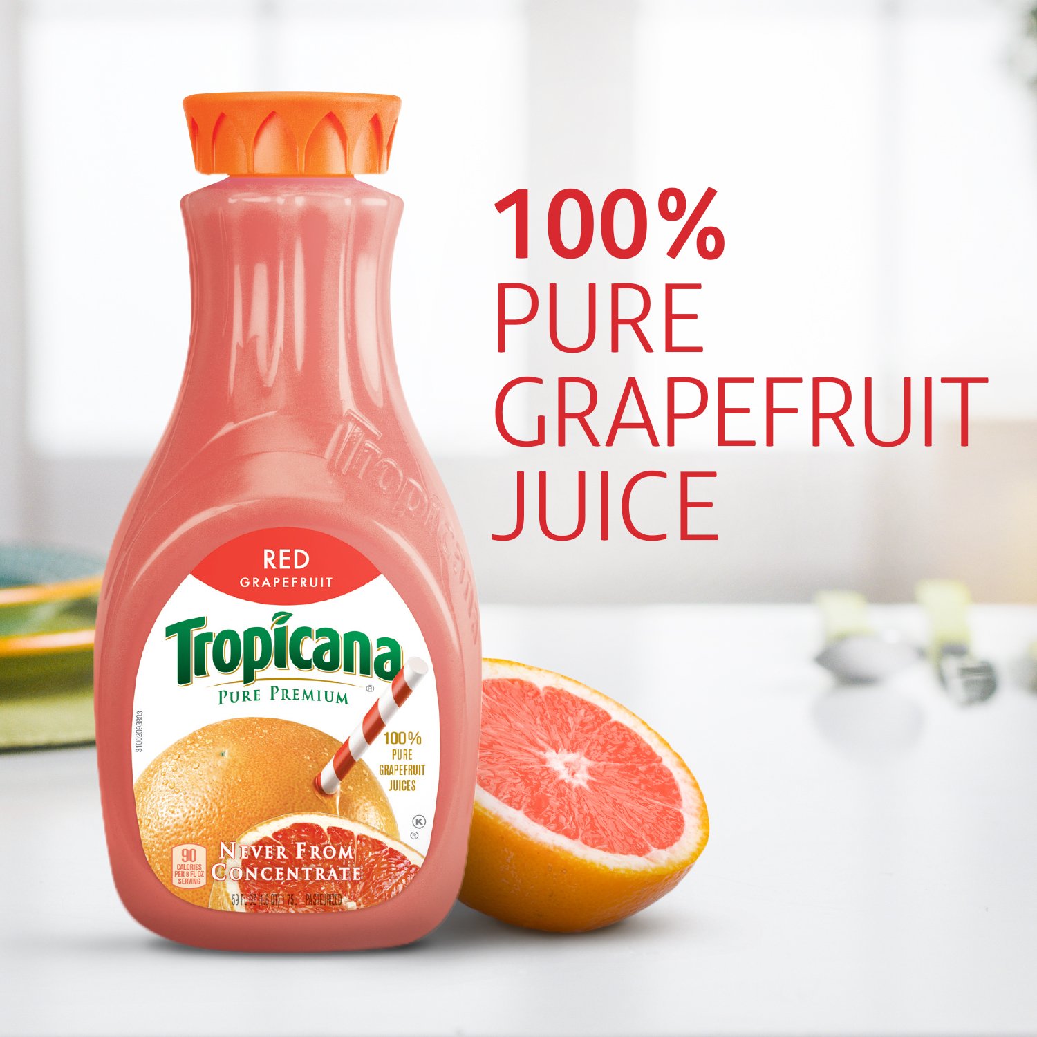 Tropicana Pure premium ruby Red Grapefruit Juice 59 floz plastic bottle. (048500301227)