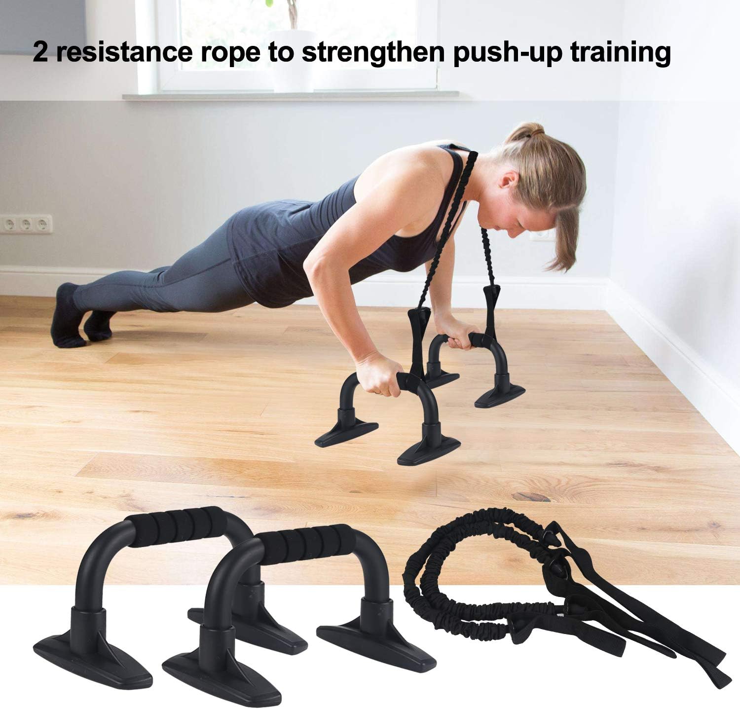 EnterSports Ab Roller Wheel, 6-in-1 Ab Roller Kit with Knee Pad, Resistance Bands, Pad Push Up Bars Handles Grips, Perfect Home Gym Equipment for Men Women Abdominal Exercise : Sports & Outdoors