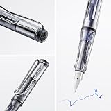 LAMY safari vista Fountain Pen with Left-Handed Steel Nib M - blue cartridge view 2