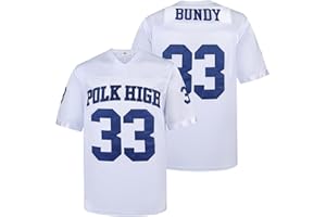 Aimhuo 33 AL Bundy Football Jersey,Polk High Movie Football Jerseys for Men,Sports Jerseys Men's 90S Hip Hop Clothing