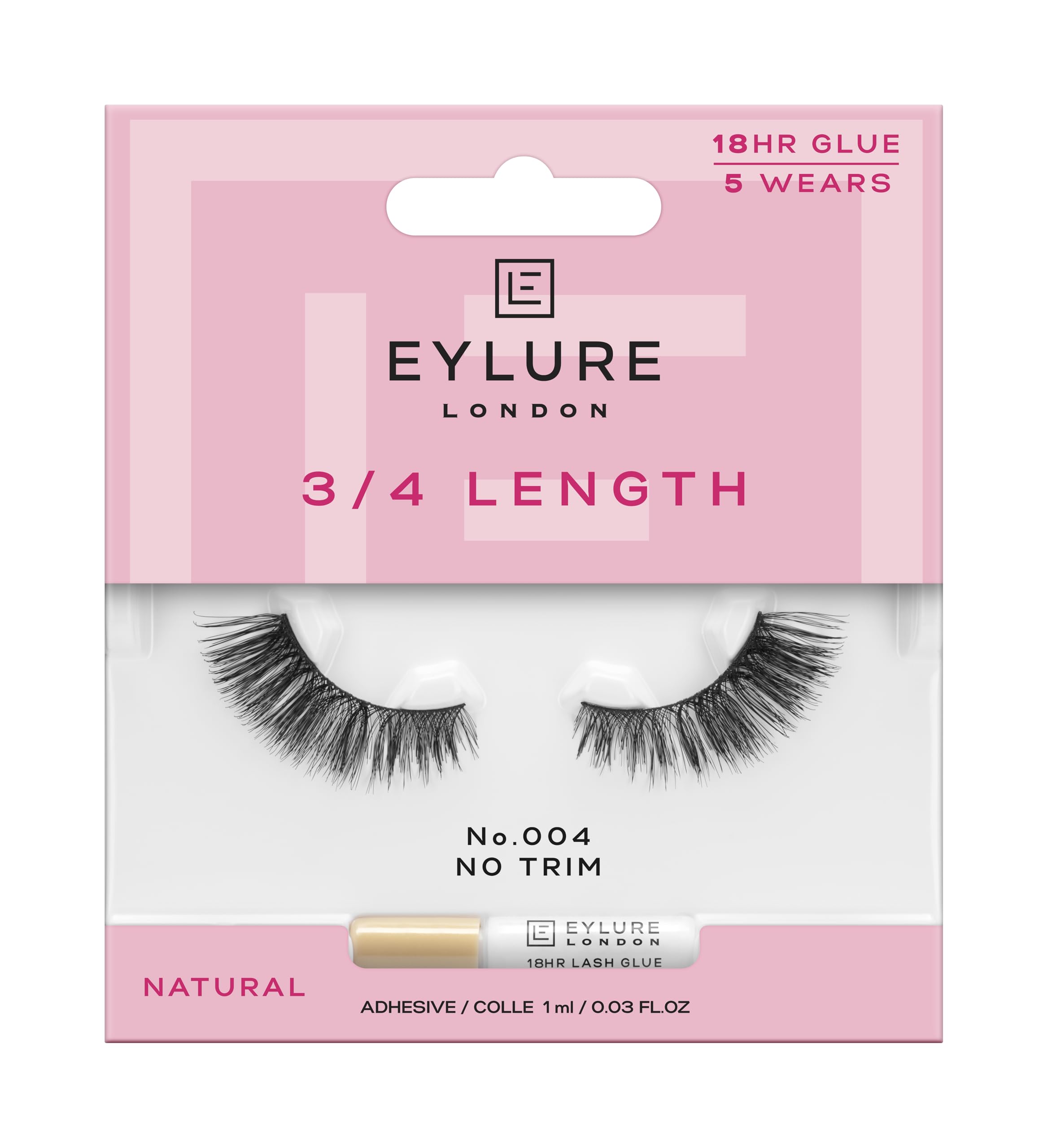 Eylure 3/4 Length No. 004 False Lashes (Packaging may vary)
