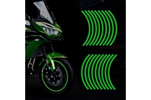 TOMALL 16''-17" Reflective Wheel Rim Stripe Decal for Motorcycle Wheels Car Cycling Bike Bicycle Night Reflective Safety Deco