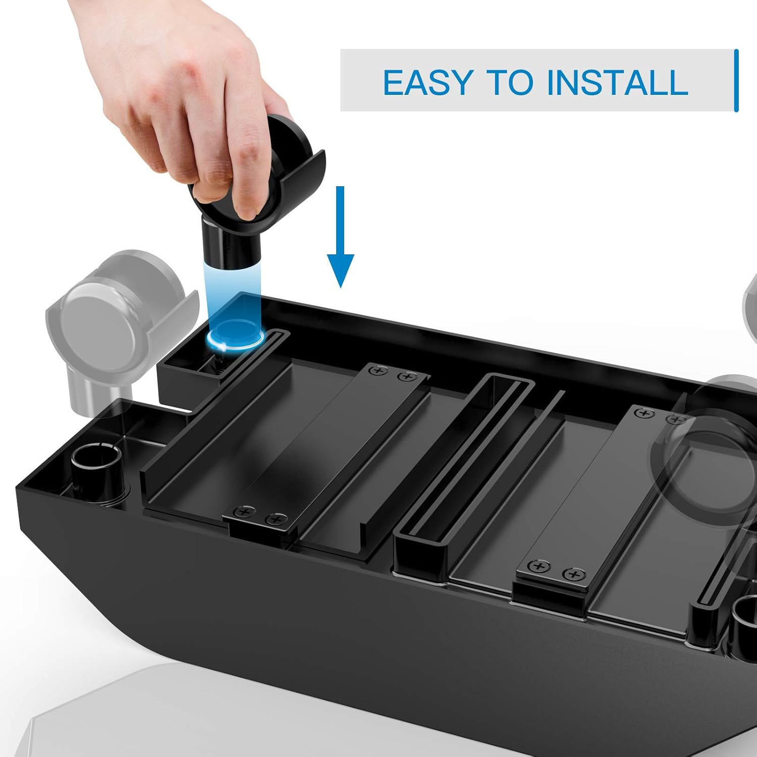 CPU Holder Stand, Mobile Computer Tower Stand with Wheels, Computer Mainframe Bracket, Adjustable PC Holder Cart : Office Products