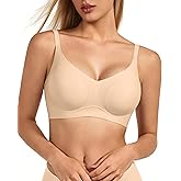 VQJ Plus Size Jelly No Underwire Comfort Bra for Women, Full Coverage Seamless Everyday Wireless Bras with Light Support