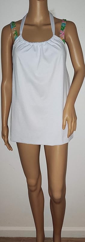 white cotton halter top