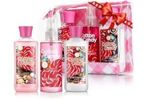 Vital Luxury Cotton Candy Bath & Body Care Travel Set, Home Spa Gift Set Includes Body Lotion, Shower Gel, and Fragrance Mist, Personal Body Care Travel Set, Birthday Mother's Valentine's Day Gifts