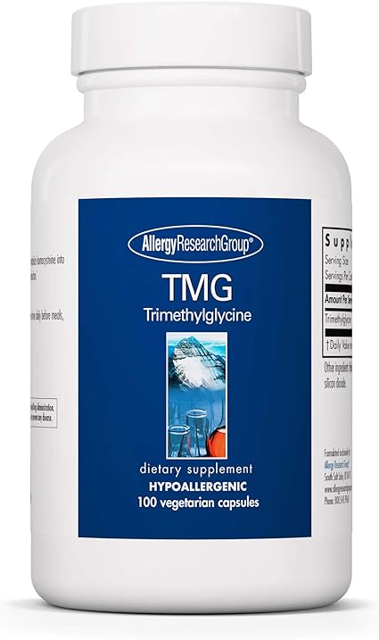 Amazon Com Allergy Research Group Tmg Trimethylglycine Betaine Methylation 100 Vegetarian Capsules Health Personal Care
