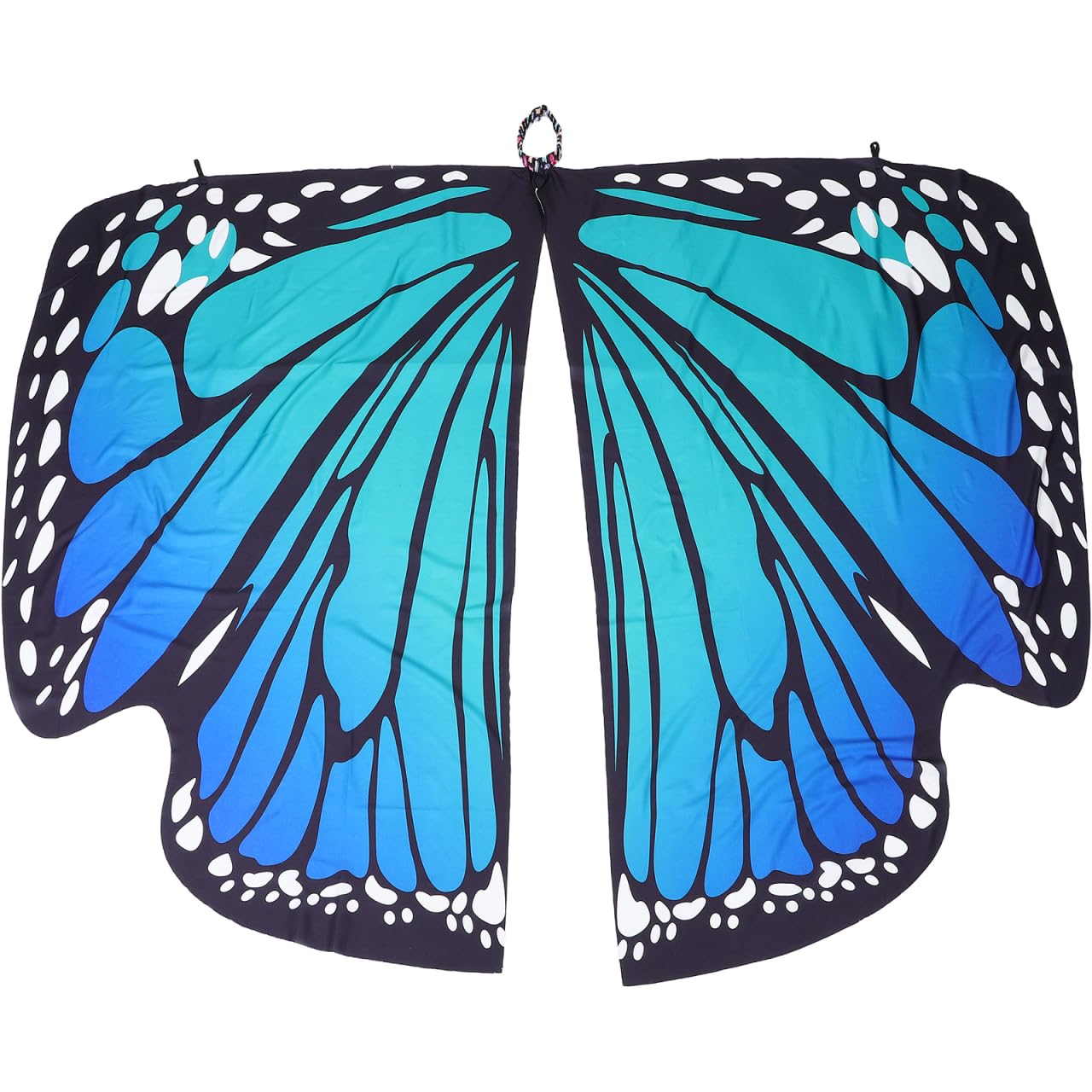 Besportble Women's Butterfly Cosplay Cape, Butterfly Wings Costume, Butterfly Sling Cape for Girls/Ladies, Halloween, Carnival, Cosplay, Party, Masquerade (Blue and Green)
