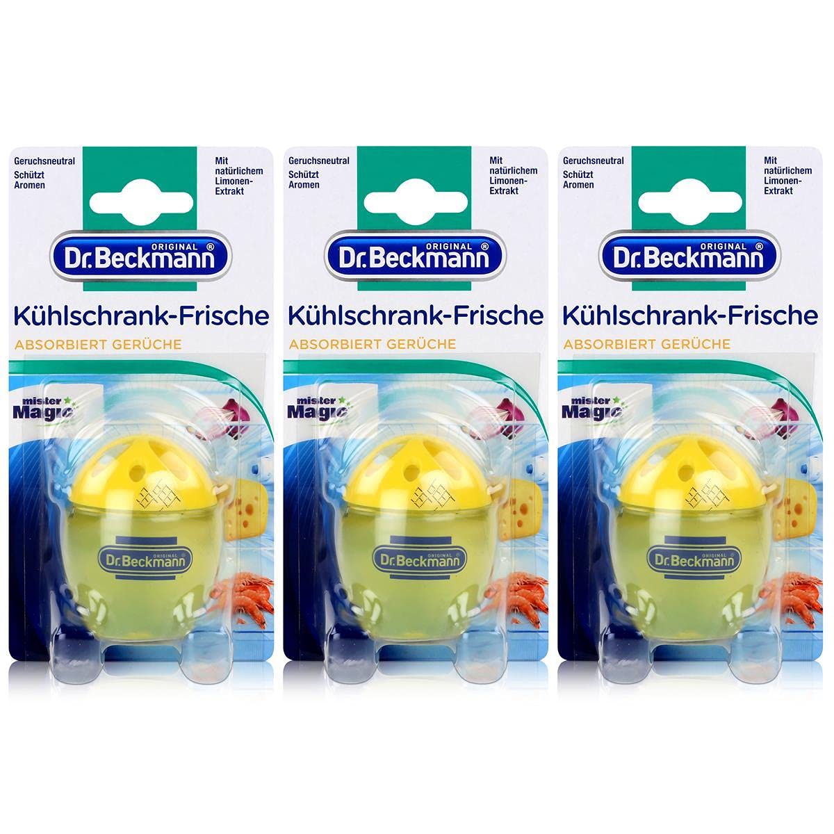 3 x Dr. Beckmann fridge fresh lime -With natural lemon extract