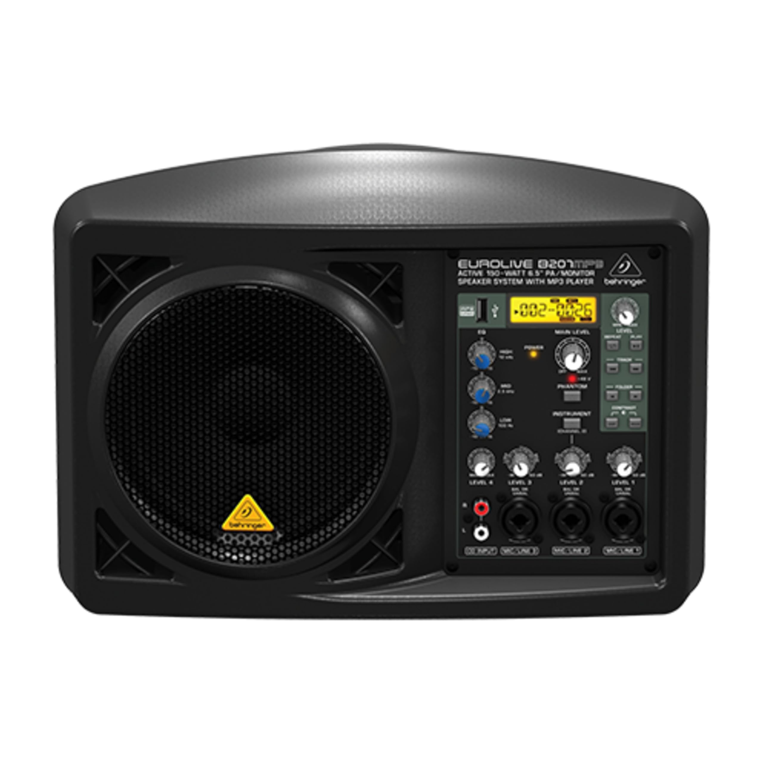 Behringer EUROLIVE B207MP3 Active 150 Watt 6.5" PA/Monitor Speaker System with MP3 Player