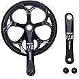PROWHEEL 130MM BCD 52T Bike Crankset,165MM/170MM/172.5MM/175MM Crank Arm Set,ChainWheel and Replacement Chain Guard, Compatible with City Bike,Folding Bike,Road Bike,MTB,Electric Bicycle