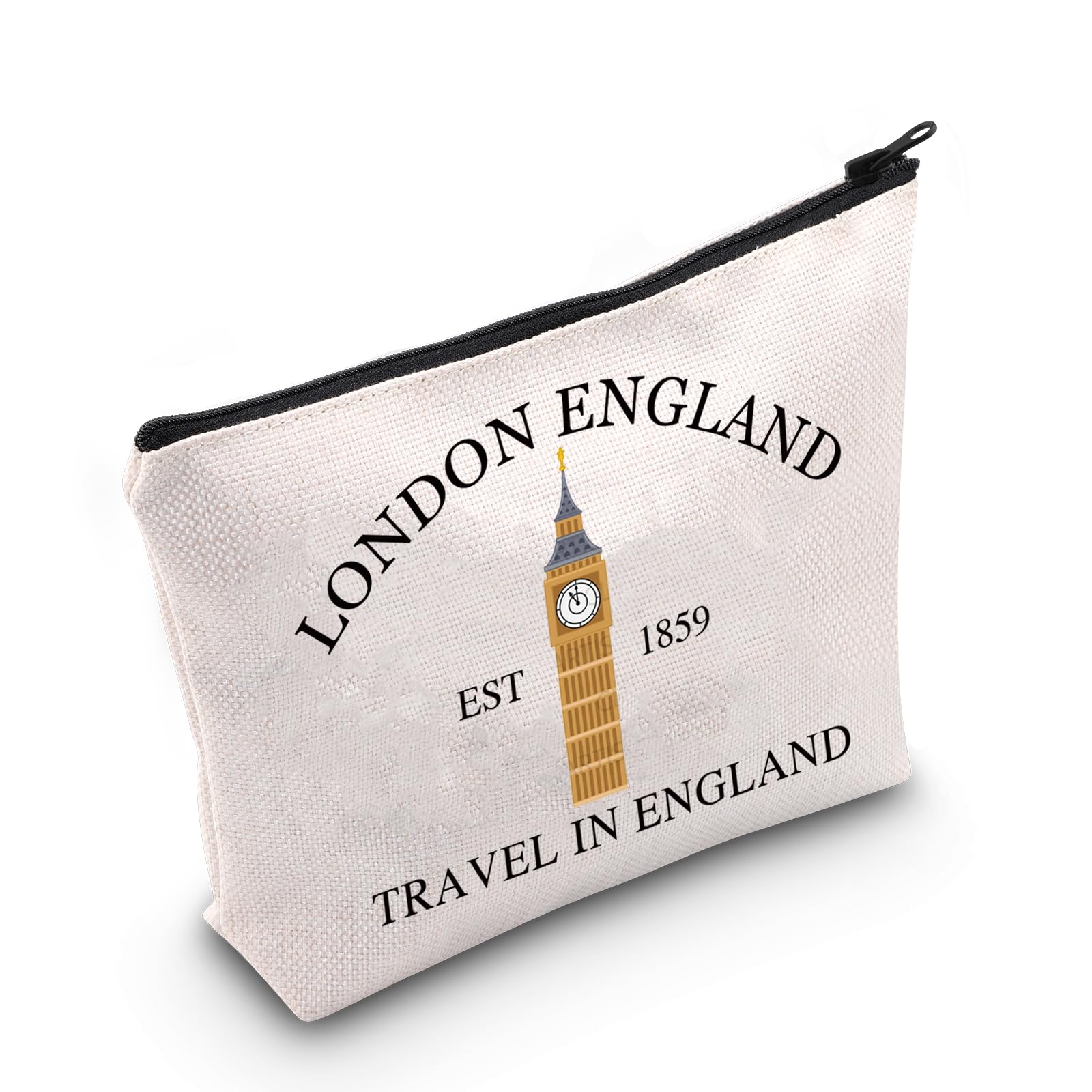 London England Gif Big Ben Souvenir for London Tourist England Trip Makeup Bag UK Travel Gift