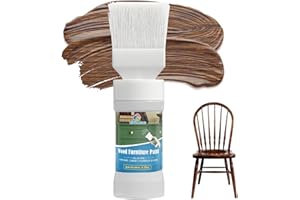 NEWALLENCE Wood Grain Furniture Paint for Cabinets, Doors, Tables, Chairs and Dressers All In One Refinishing Matte Wood Paint Kit Water-Based No Need Prime No Varnish Easy to Use（Dark Walnut） 1 Pack