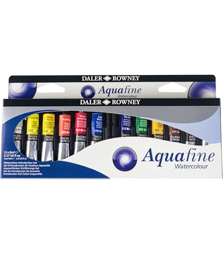 Daler-Rowney Simply – Set De 12 Tubes D’aquarelle 12 Ml – Idéal Pour Débutants – Belle Variété De Couleurs – Rapport Qualité-prix
