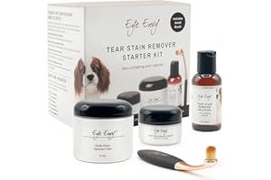 Eye Envy Dog Tear Stain Remover Starter Kit with ProPowder Brush | Stain Solution, Applicator Pads, Stain Powder and Small Ap