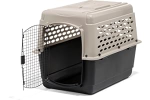 Petmate Vari Dog Kennel - Portable Dog Carriers & Crates for Large Dogs, Airline-Friendly, Durable Plastic, Pet Carrier For Home and Travel, 36 Inches, Taupe and Black