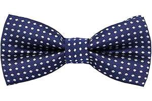 Carahere Pre-Tied Little Boy's Polka Dot Bow Ties Baby Solid Color Bow Ties For Kids M012