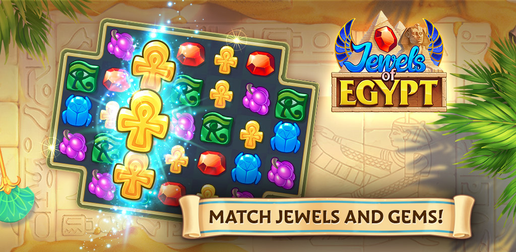 Jewels of Egypt Match 3 Gems & Diamonds Puzzle