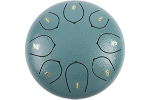 DLAIEQAKM Rain Drum for Outside 8 Tone 6-Inch Chakra Rain Drum Tongue Drum Steel Tongue Drum Outdoor Musical Instruments for A Peaceful and Charming Atmosphere in Your Garden