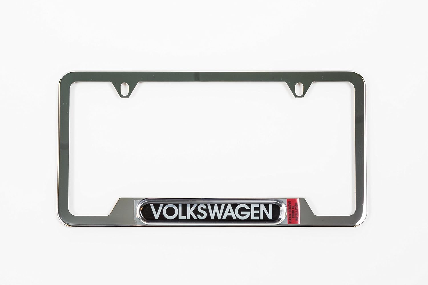 Volkswagen VW OEM License plate frame Polished with Black