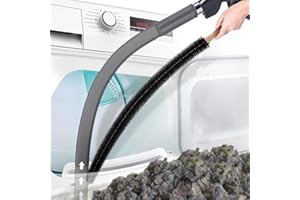 PetOde 2 Pieces Dryer Vent Cleaner Kit Compatible with All Vacuum Cleaner, Dryer Lint Brush and Vacuum Hose Attachment with S