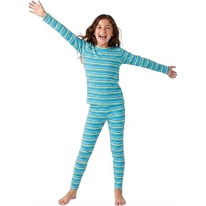 nowpith Girls Thermal Underwear Set Kids Toddler Soft Long Johns Top Pants | Tear-away Tag, Soft Brushed Stretch Fabric, Warm