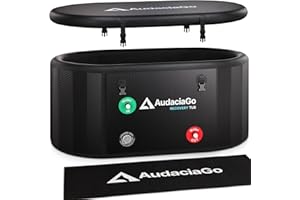 AUDACIAGO XXL Ice Bath Tub for Athletes, Compatible with Water Chillers, 216-Gallon Inflatable Cold Plunge Tub with Insulated Lid, Thermometer, Water-Absorbent Mat, Portable for Outdoor & Indoor Recovery