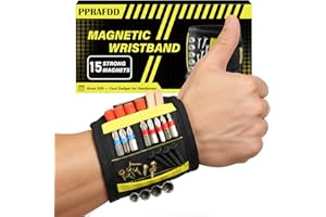 PPRAFDD Magnetic Wristband for Holding Screws, Drill Bits, Nails, Stocking Stuffers for Adults, Cool Gadgets for Christmas, Father's Day, Valentine's Day, Gifts for Handyman, Dad, Husband, Grandpa