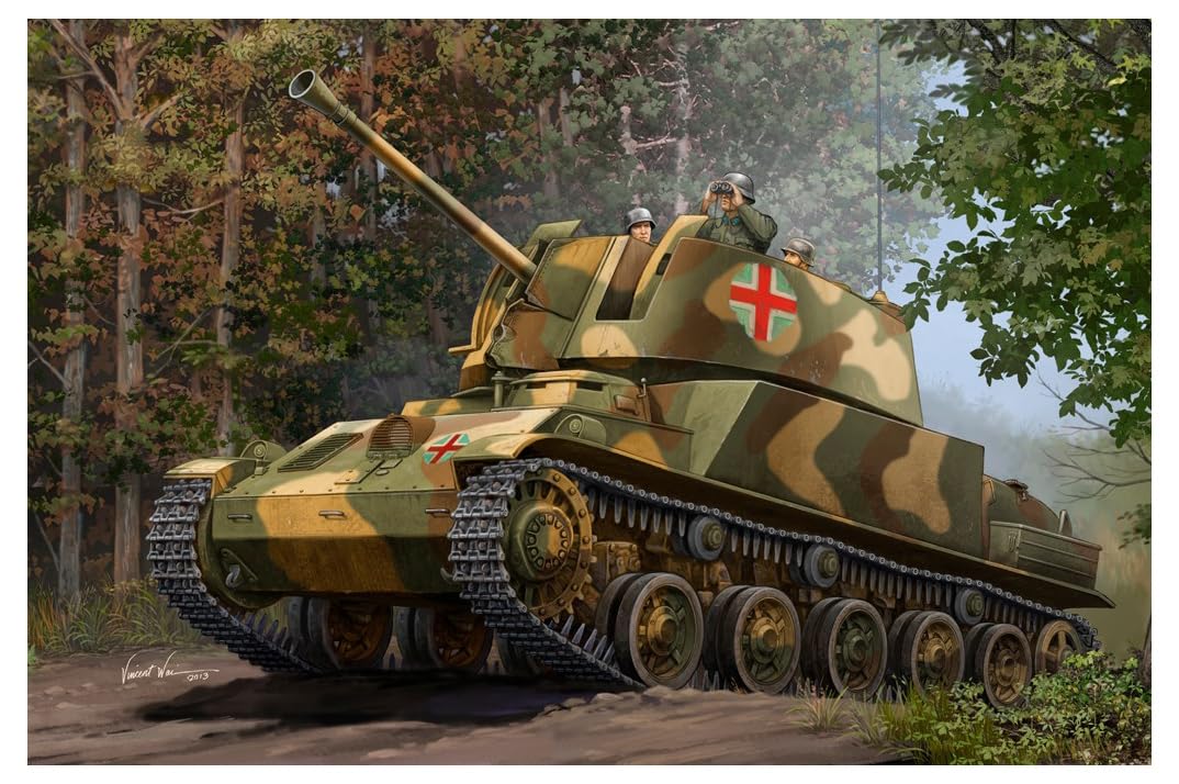 Hobbyboss 1:35 Scale Hungarian 40M Nirmod Anti-Aircraft Gun Assembly Kit