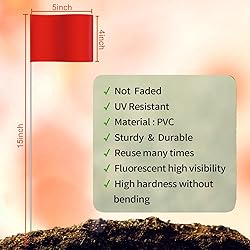 Zozen Marking Flags, Red Color | 1000 Pcs | 15x4x5